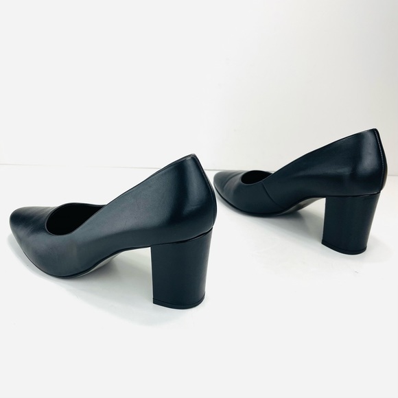 📌SOLD📌 PAUL GREEN BLACK LEATHER HEELED SHOES - Picture 4 of 16